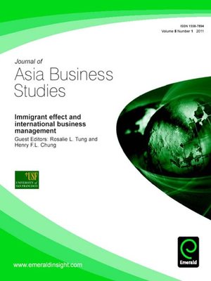 cover image of Journal of Asia Business Studies, Volume 5, Issue 1